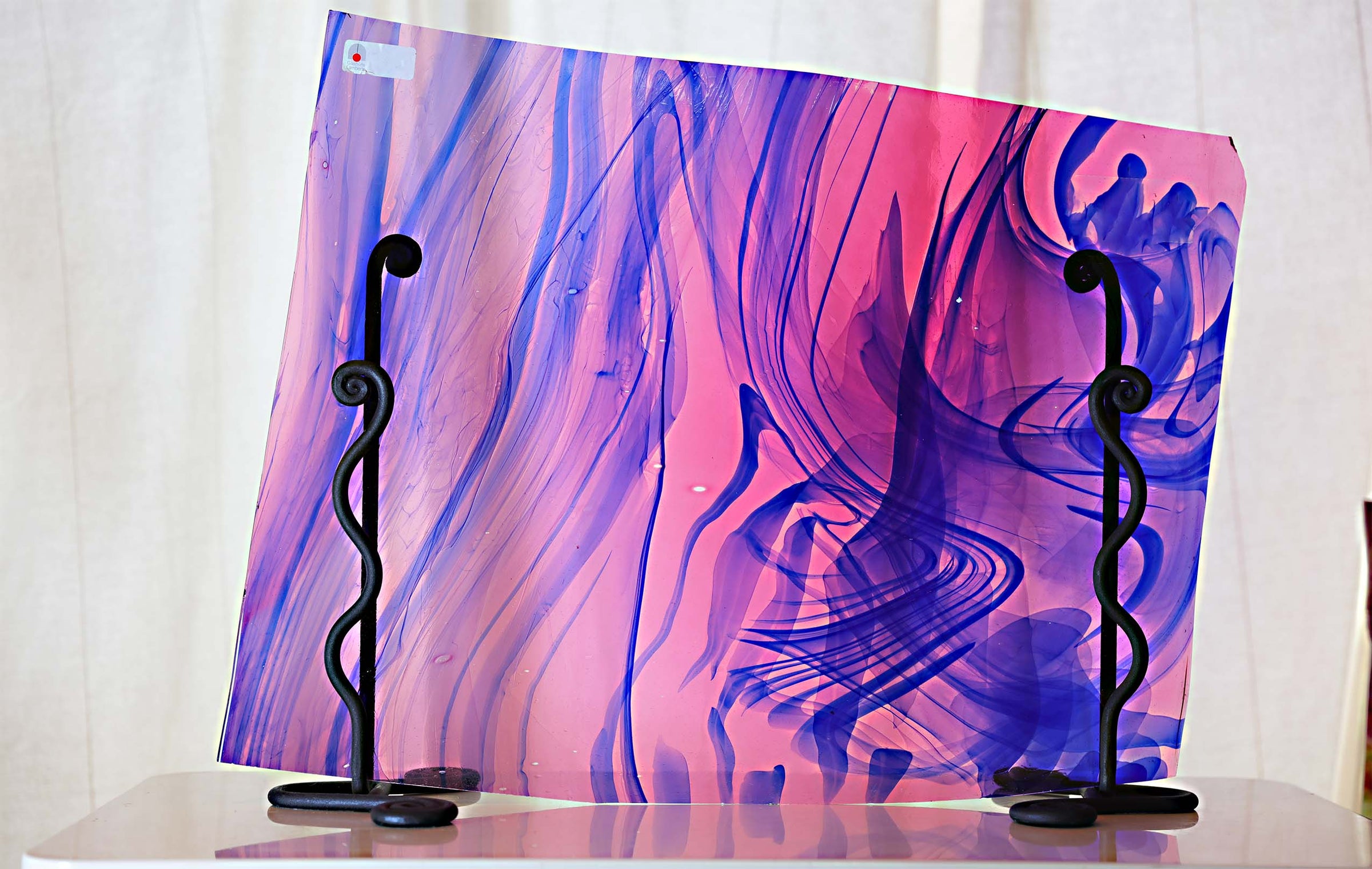 ステンドグラス用 Ironパネルスタンド 小サイズH23.5cm ブラック｜展示
